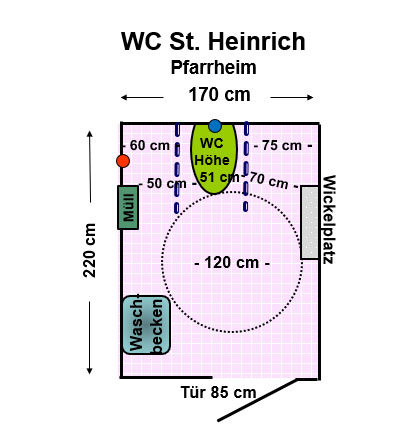 WC St. Heinrich - Pfarrheim Plan
