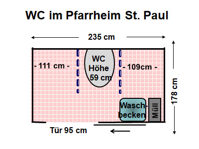 WC St. Paul - Pfarrzentrum Plan