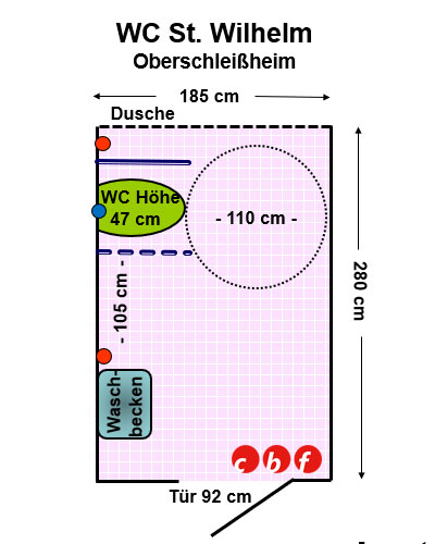 WC St. Wilhelm, Oberschleißheim Plan