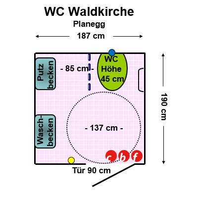 WC Waldkirche, Planegg Plan