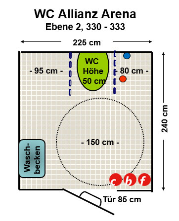 WC Allianz Arena Ost Plan