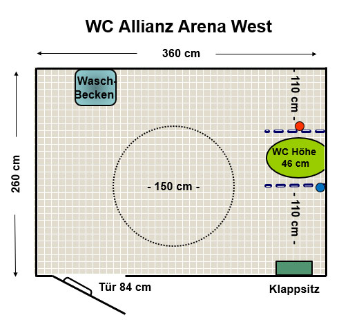 WC Allianz Arena West Plan
