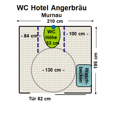 WC Hotel Angerbräu Murnau Plan