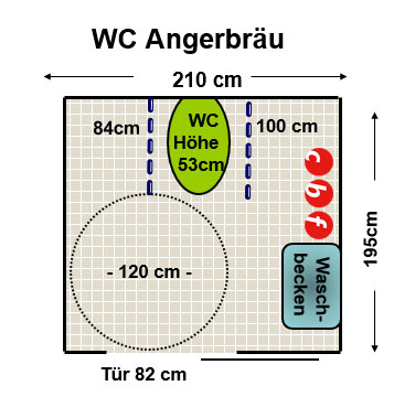 WC Hotel Angerbräu Murnau Plan