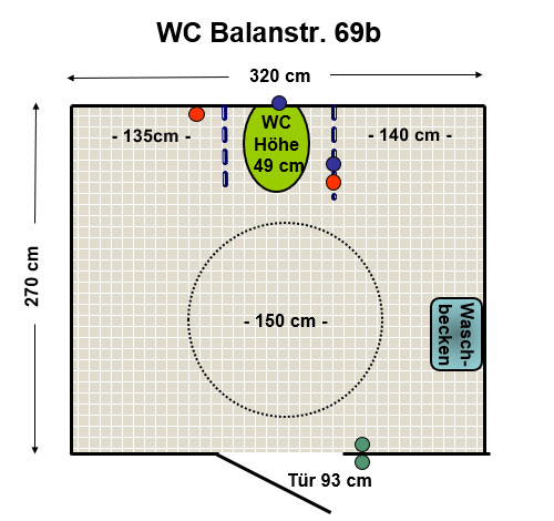 WC Balanstraße 69b Plan