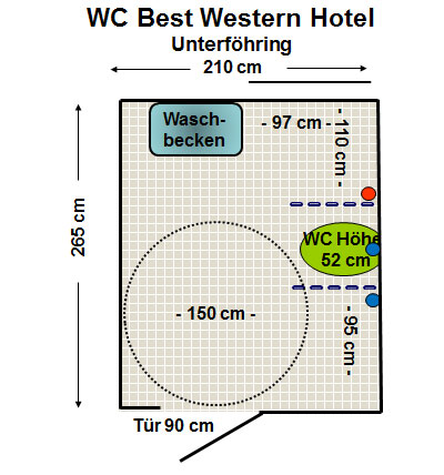 WC Best Western Hotel the K Unterföhring Plan