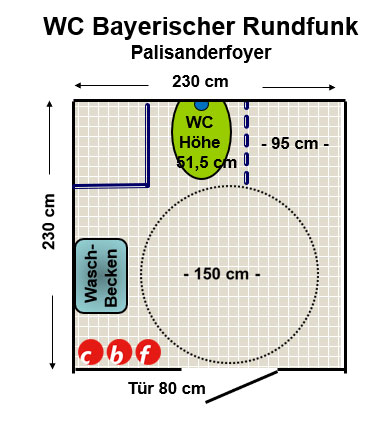 WC Bayerischer Rundfunk BR Palisanderfoyer Plan