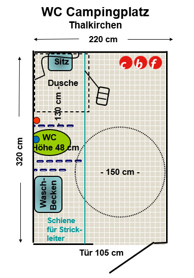 WC Campingplatz Thalkirchen Plan