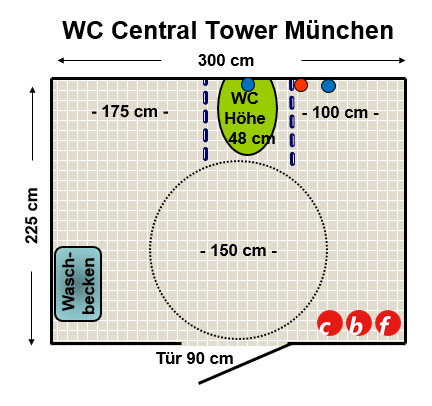 WC Central Tower München Plan
