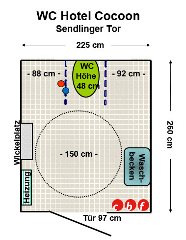 WC Hotel Cocoon Sendlinger Tor Plan