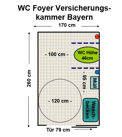 WC Foyer Versicherungskammer Bayern Plan