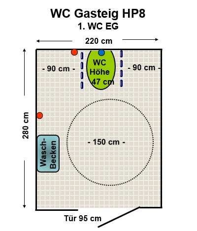 WC Gasteig HP8 WC 1 im EG Plan