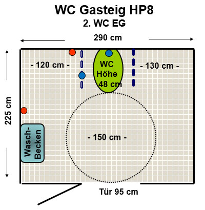 WC Gasteig HP8  WC 2 im EG Plan