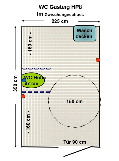 WC Gasteig HP8 Zwischengeschoss Plan