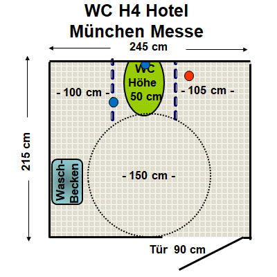 WC H4 Hotel München Messe Plan