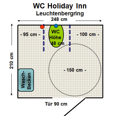 WC Holiday Inn Leuchtenbergring Plan