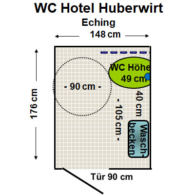 WC Hotel Huberwirt, Eching Plan