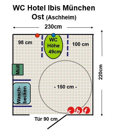 WC Ibis Hotel München Ost Plan