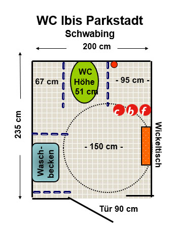 WC Hotel Ibis Parkstadt Schwabing Plan