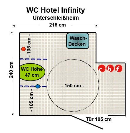 WC Infinity Hotel Munich Unterschleißheim Plan