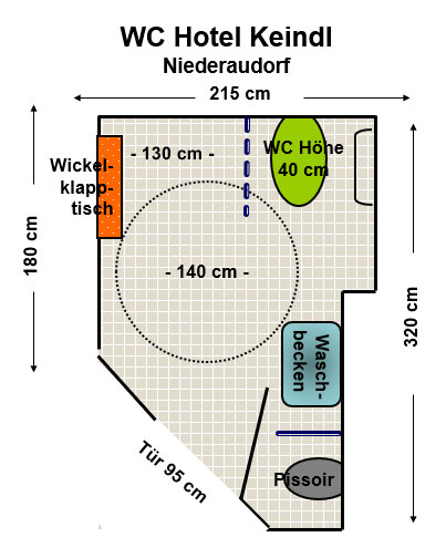 WC Hotel Keindl Niederaudorf Plan