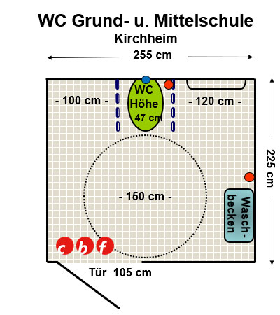 WC Grund- u. Mittelschule UG, Kirchheim Plan