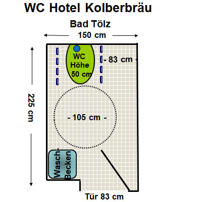 WC Hotel Kolberbräu Bad Tölz Plan
