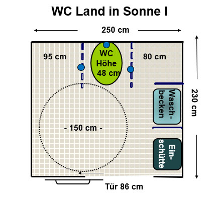 WC Land in Sonne I Plan