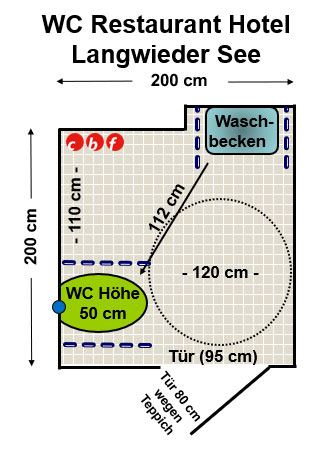 WC Restaurant Langwieder See Plan