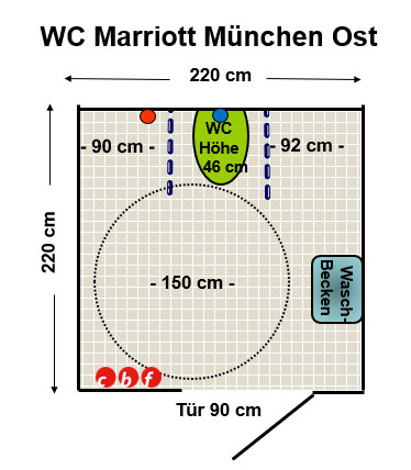 WC Courtyard Hotel - Marriott München Ost Plan