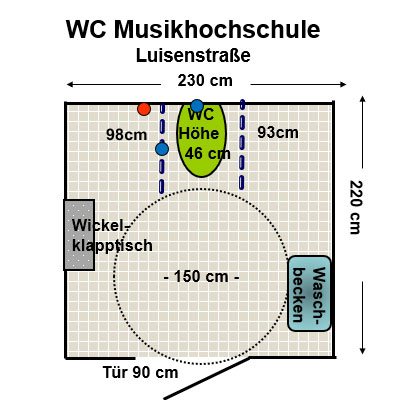 WC Musikhochschule, Reaktorhalle und Carl-Orff-Auditorium Plan
