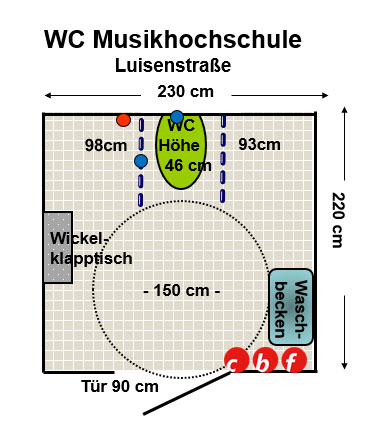 WC Musikhochschule Reaktorhalle und Carl-Orff-Auditorium Plan