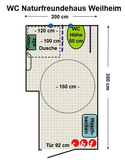 WC Naturfreundehaus Weilheim Plan