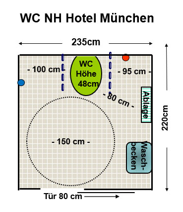 WC NH Hotel München Ost, Aschheim Plan
