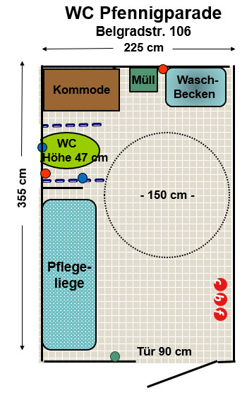 WC Pfennigparade am Scheidplatz Plan