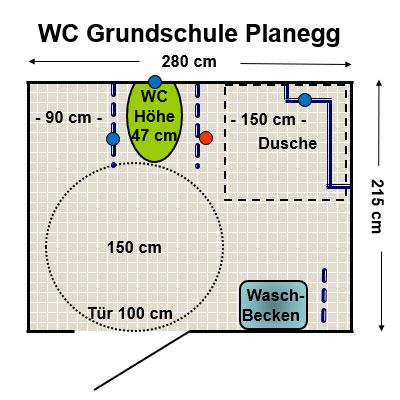 WC Grundschule Planegg Plan