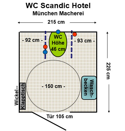 WC Scandic München Macherei Plan