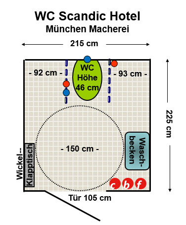WC Scandic München Macherei Plan