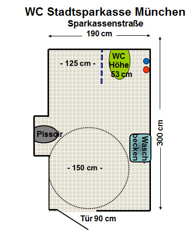 WC Stadtsparkasse München Zentrale Plan
