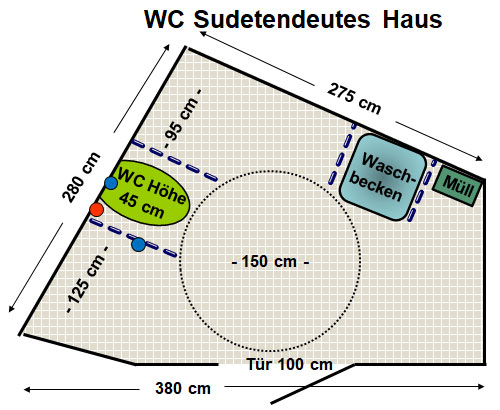 WC Sudetendeutsches Haus Plan
