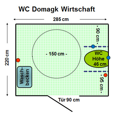 WC Gasthaus Domagk Plan
