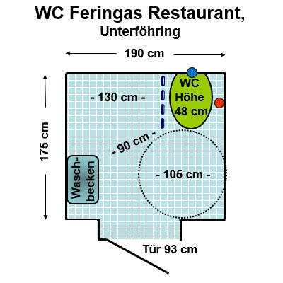 WC Feringas Restaurant und Biergarten, Unterföhring Plan
