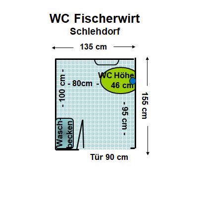 WC Fischerwirt, Schlehdorf Plan