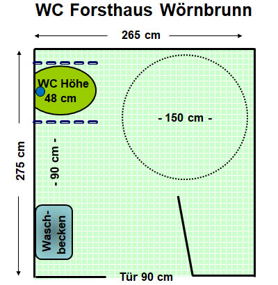 WC Forsthaus Wörnbrunn Grünwald Plan