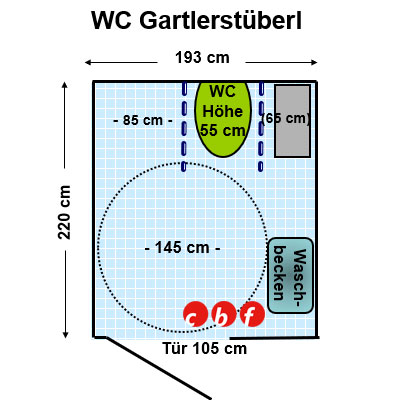 WC Gartlerstüberl, Dachau Plan