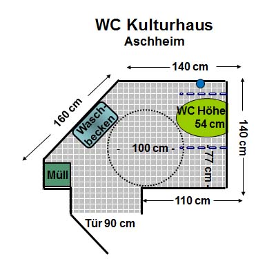 WC Kulturelles Gebäude Aschheim Plan