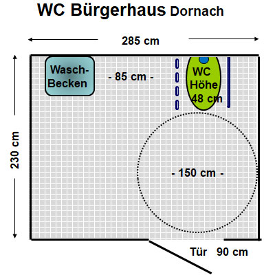 WC Bürgerhaus Dornach Plan