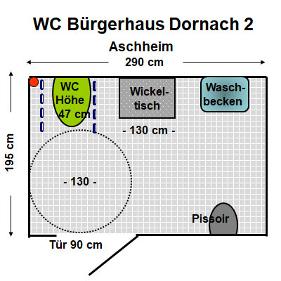 WC Bürgerhaus Dornach 2 Plan