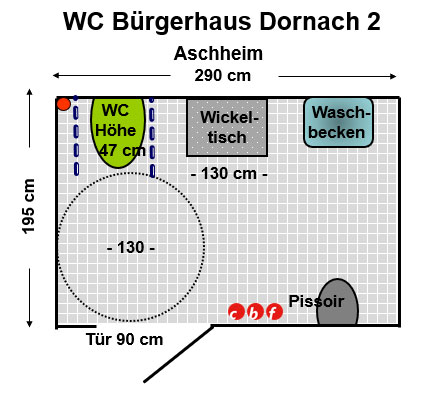 WC Bürgerhaus Dornach 2 Plan