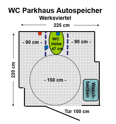 WC Autospeicher - Parkhaus Werksviertel Plan